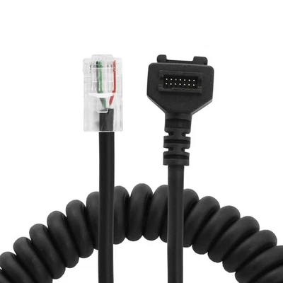 RJ45 8P8C to 14-Pin IDC Coiled Scanner Cable for VeriFone VX810 Male-Female - Image 1 of 4