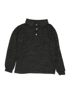 Nupkeet Boys Black Long Sleeve Polo 8 - Picture 1 of 2