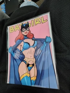 Fan Art Waifu Retro Jumbo 8x10" Pin Up batgirl Barbara Gordon Limited Edition  - Picture 1 of 3