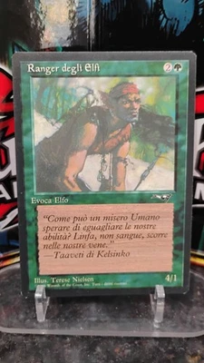 ELVISH RANGER Italian Version MAGIC The Gathering SUMMON 1996 Trading Card MTG - Image 1 of 2
