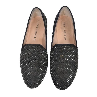The Limited Blingy Mocassim Preto Feminino 8 Feriados Strass Joias Brilhantes - Imagem 1 de 4