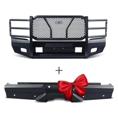For Chevy Silverado 3500 HD 15-19 Bumper Elevation Series Full Width Black Front - Image 1 of 4