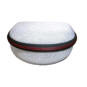 LTGEM Travel Case Gray with Black Trim Zippered Mesh Net Hard Shell Wrist Strap - Picture 1 of 4