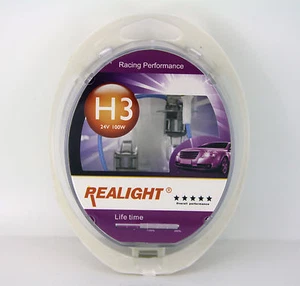 H3 Super Bright White HID Look Xenon Halogen Headlights Globes Bulbs 12V 100W - Picture 1 of 3