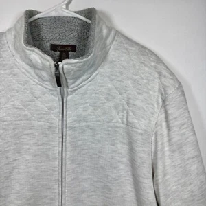 Tasso Elba Herren Full Zip Jacke Sherpa gefüttert Rautensteppung grau Gr. XL - Bild 1 von 14