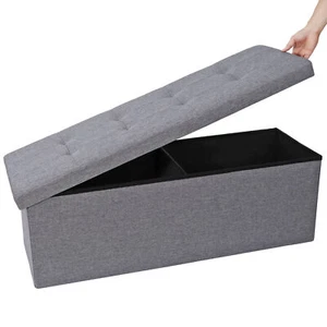 43" Durable Storage Ottoman Bench Footrest Stool for Entryway Living Room - Picture 1 of 12