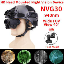 NVG30+Helmet Night Vision Monocular Wide View 40° 940nm IR WIFI Digital Starligh
