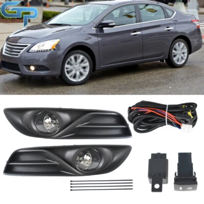 适用于日产 Sentra 2013 - 2015 一对雾灯带盖开关接线套件灯 — 第 1/4 张图片