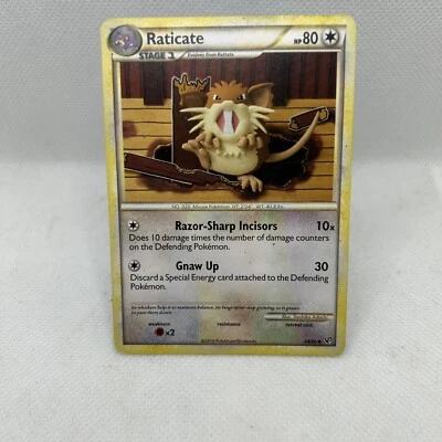 Raticate 34/90 Uncommon HS—Undaunted 2010 Pokémon Card - Image 1 of 2