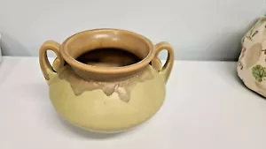 Early 1926S Antique Roseville Carnelian Vase - Unusual Matte Green/Brown - Picture 1 of 8