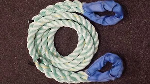 6 METRE X 24MM POLYSTEEL WITH PROCTECTED EYES TOW ROPE RECOVERY 4X4 - Picture 1 of 7