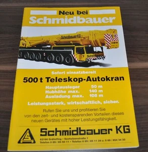 Liebherr Schmidbauer Autokran Teleskop LTL 1500 Truck Crane Brochure Prospekt - Picture 1 of 7