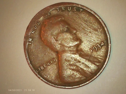 1934 Lincoln Wheaty Wheat Penny DDO + planchet error (!) very rare Cover