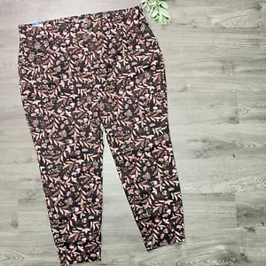 Terra & Sky Women's Plus Size 0X (14) Super Soft Floral Mid Rise Jegging NWT - Picture 1 of 9