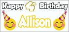 Emoji Themed Personalised 4th Birthday Banner x2 Party Decorations ANY NAME