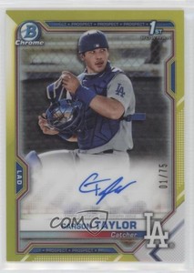 2021 Bowman Chrome Prospect Yellow Refractor /75 Carson Taylor #CPA-CT Auto