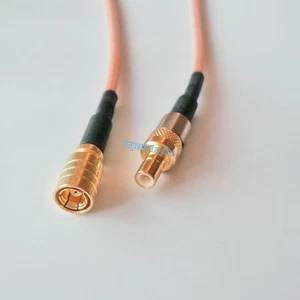 SMB male plug to SMB female straight crimp RG316 cable jumper pigtail 15cm - Picture 1 of 6