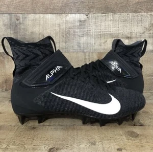 Nike Football Cleats Mens Size 9 Black Alpha Menace Elite 2 AO3374-001 NEW - Picture 1 of 9