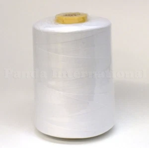 All Purpose Polyester Sewing Thread, 10,000 yards, Tex 27, White, 1Box/50 Spools - Picture 1 of 2