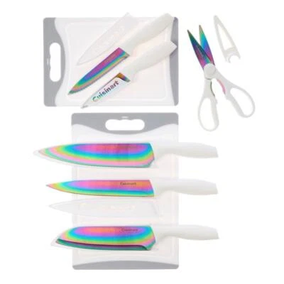 Conjunto de facas e tábuas de corte multicoloridas Cuisinart 14 peças - Escolha sua cor - - Imagem 1 de 4