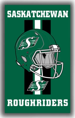 Saskatchewan Roughriders Football Helmet Flag 90x150cm 3x5ft Fan Super Banner - Image 1 of 4