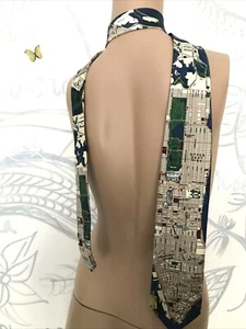 United states of America Men's necktie tie. Street Map of Wall street New York - Picture 1 of 10