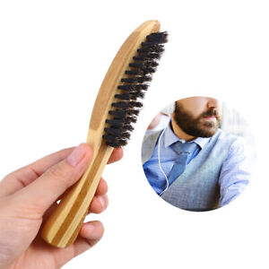  Wood Beard Comb Bristle Mustache Combs for Men Brush Anti Static Wooden Shaver