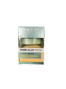 L'Oreal Paris Pure Clay Mask Clarify & Smooth 3 Pure Clays + Yuzu Lemon - Picture 1 of 1