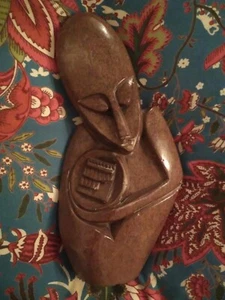 Signed African Soapstone Figure Carving Abstract - Picture 1 of 6