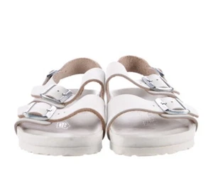 Birkenstock Milano EXQUISITE WHITE LEATHER 42 narrow Ladies 11 Men 9 - Picture 1 of 6