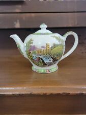 Vintage Sadler Abbey Falls Teapot Circa 1940s Transferware Estate
