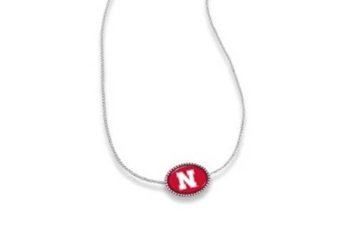 New Nebraska Cornhuskers Silver Charm Necklace, Gift for Her Mom Cover