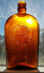 Rare 7.25" J B Slater 333 Main St Buffalo N Y H Frank Pat screw top Mint - Picture 1 of 11