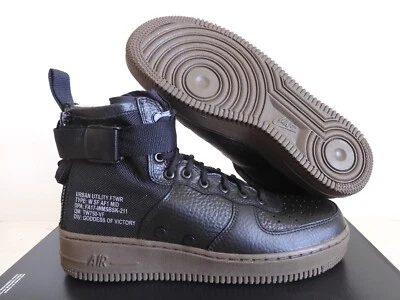 WMNS AIR FORCE 1 SF AF1 MID "SPECIAL FIELD" BLACK-DARK HAZEL SZ 9.5 [AA3966-003] - Image 1 of 4