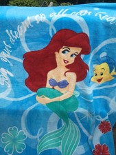 Disney Ariel Little Mermaid Plush Throw Blanket Princess  57”X 47”