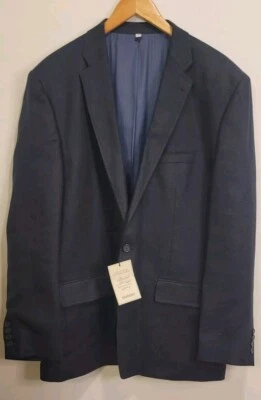Blazer Abrigo Deportivo Baird McNutt Murano Para Hombres 2 Botones 100% Lino Extra Grande Azul Marino Foto 1 de 4