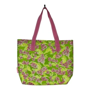 Lilly Pulitzer Large Insulated Tote Bag Floral Seahorse Beach Travel Pink Green - Picture 1 of 10