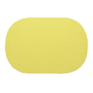 Kraftware 13936 Fishnet Placemat Dz Oval Lemon 12 pc. - Picture 1 of 1