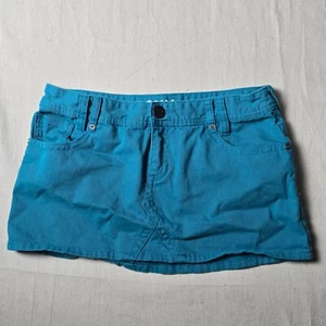 Roxy Women's Turquoise Stretch Denim Skirt Size 11 Casual Pre-Owned - Picture 1 of 9