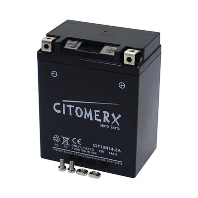 BATERÍA Gel Batería 12N14-3A 12V 14AH para Honda CX 500 TC Tipo PC03 año 82 Foto 1 de 4