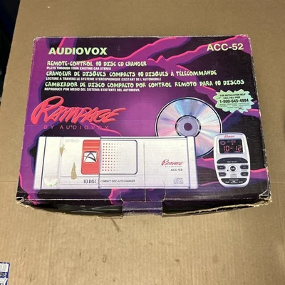 10-дисковый CD-чейнджер Audiovox ACC-52 с пультом дистанционного управления НОВАЯ ОТКРЫТАЯ КОРОБКА! Новый из старых запасов - Изображение 1 из 4