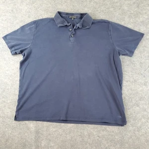 Robert Barakett Polo Shirt Men Extra Large Blue Collared 1/4 Button Short Sleeve - Picture 1 of 15