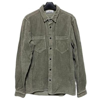 Camisa Stone Island Pana Verde Oliva L Para Hombre De Colección Caqui Abotonada Envío Gratis Foto 1 de 4