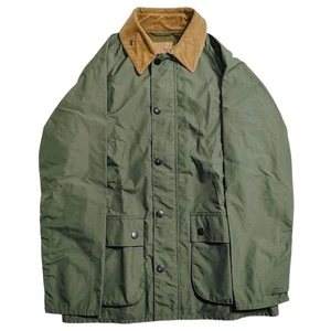 Barbour South Shields Beaufort Nylon Mantel Cord Kragen Khaki Herren M Kostenloser Versand - Bild 1 von 17