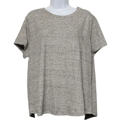 Falls Creek Women's Heathered Gray Short Sleeve Tee Crew Neck Top Size XL - Image 1 of 4