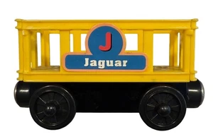 Alpha Zoo Express Jaguar Train Car Yellow Plastic Toy Used - Picture 1 of 5