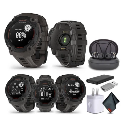 Garmin Instinct E 45mm, Reloj Inteligente GPS Exterior 16 Días Duración Batería, Carbón Foto 1 de 4