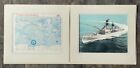 Vintage Matted Photo USS Standley with Track Chart 8x10 images