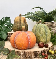 Artificial Pumpkin Autumn Fall Rustic Decoration Halloween Ceramic Party Decor 