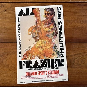 Original Muhammad Ali Frazier Poster 1975 Thrilla in Manila Orlando Pay Per View - Picture 1 of 24
